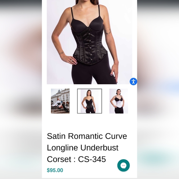 Orchard Corset 26" Satin Hourglass Curve Longline Underbust Corset Renaissance - Picture 4 of 4